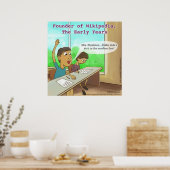 Nerdy Kids Funny Cartoon Poster (Küche)