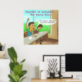 Nerdy Kids Funny Cartoon Poster (Heimbüro)