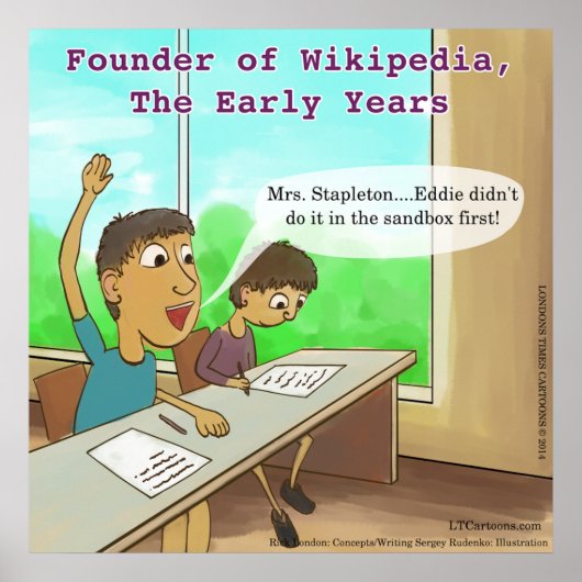 Nerdy Kids Funny Cartoon Poster (Vorne)