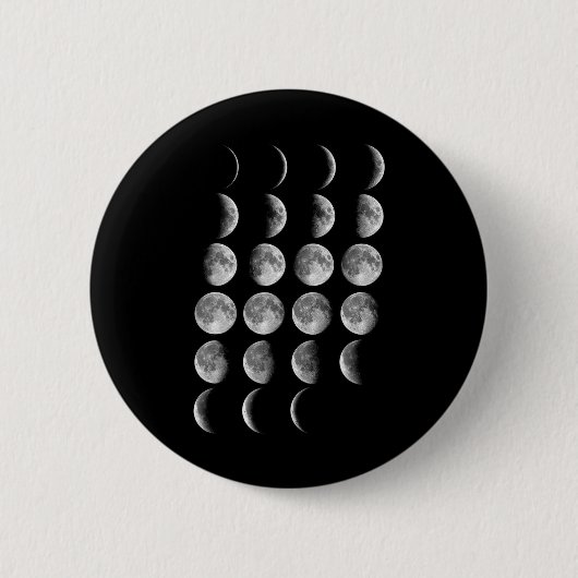 Nerdy Leonard Mondphasen Weltraumwissenschaft Stud Button (Vorderseite)