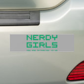 Nerdy Mädchen 2 Autoaufkleber (Auf Auto)