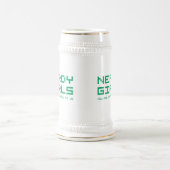 Nerdy Mädchen 2 Bierglas (Mittel)