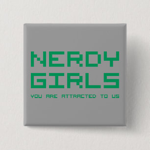 Nerdy Mädchen 2 Button
