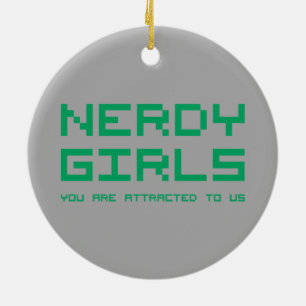 Nerdy Mädchen 2 Keramikornament