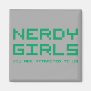 Nerdy Mädchen 2 Magnet