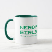 Nerdy Mädchen 2 Tasse (Links)
