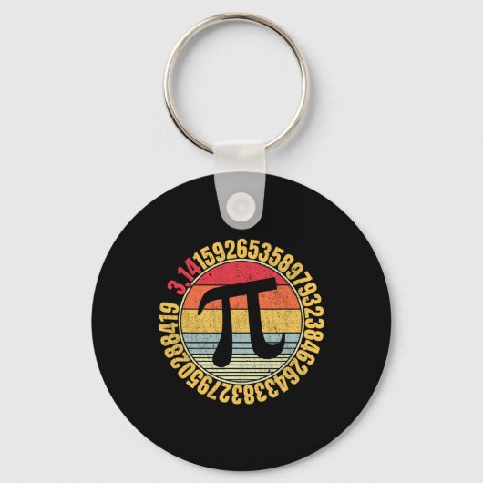 Nerdy Math Pi Symbol Mathlete Schlüsselanhänger (Vorderseite)
