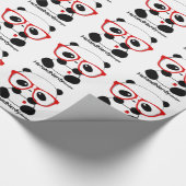 Nerdy Panda Geschenkpapier (Ecke)