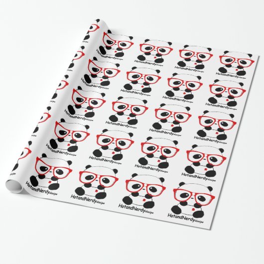 Nerdy Panda Geschenkpapier (Ungerollt)