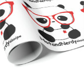 Nerdy Panda Geschenkpapier (Rolleneckpunkt)