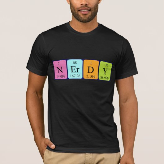 Nerdy Periodenwörterbuch Shirt (Vorderseite)