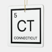 Nerdy Periodic Table Element von Connecticut Keramikornament (Links)