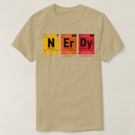 Nerdy Periodic Table Funny Science T-Shirt (Design vorne)