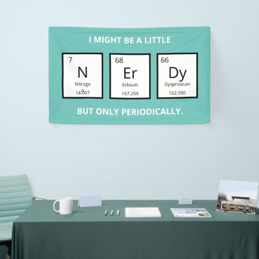 Nerdy Periodic Table Spaß | Funny Science Pup Banner (Messeveranstaltung)
