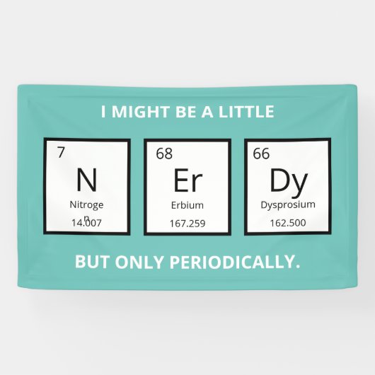 Nerdy Periodic Table Spaß | Funny Science Pup Banner (Horizontal)
