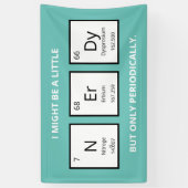 Nerdy Periodic Table Spaß | Funny Science Pup Banner (Vertikal)