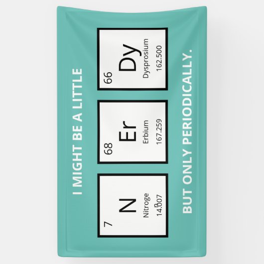 Nerdy Periodic Table Spaß | Funny Science Pup  Banner (Vertikal)