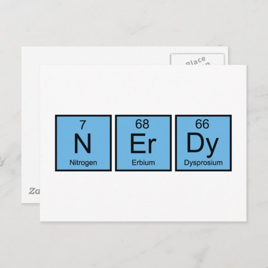 Nerdy Postkarte (Vorne/Hinten)