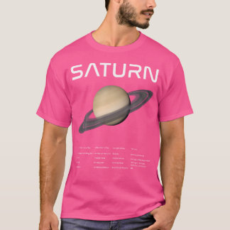 Nerdy Saturn Astronomie Science Planets Solar Syst T-Shirt