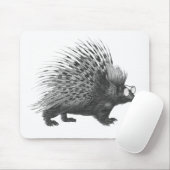 Nerdy Stachelschwein Mousepad (Mit Mouse)