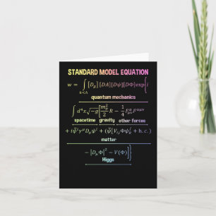 Nerdy Standard Model Equation - Geschenk für Physi Karte