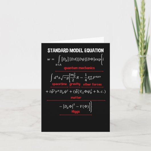 Nerdy Standard Model Equation - Geschenk für Physi Karte (Vorderseite)