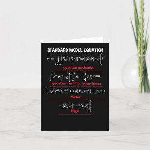 Nerdy Standard Model Equation - Geschenk für Physi Karte
