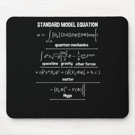 Nerdy Standard Model Equation - Geschenk für Physi Mousepad (Vorne)