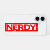 Nerdy Stempel iPhone 16 Hülle (Rückseite (Horizontal))