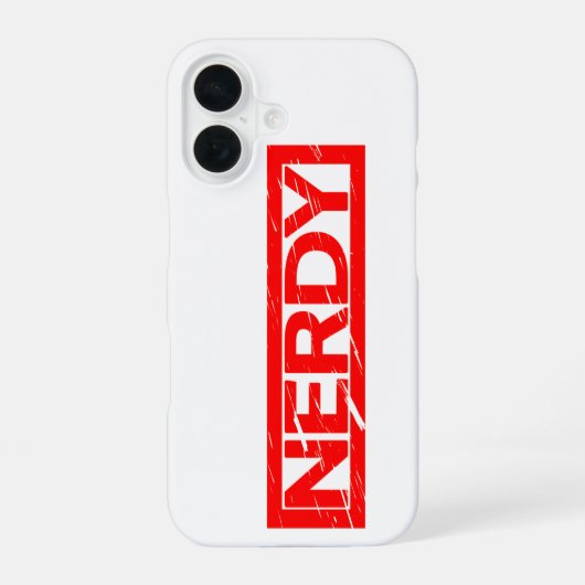 Nerdy Stempel iPhone 16 Hülle (Rückseite)