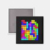 Nerdy Tetrominoes Blockpuzzle Video Game Math Tee Magnet (Vorderseite/Rückseite)