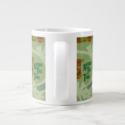 Nerdy Tiki Time Retro Design Jumbo-Tasse (Rückseite)