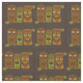 Nerdy Tikis Muster Stoff (Nahaufnahme)
