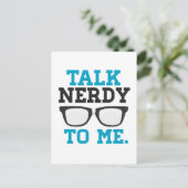 Nerdy to Me Funny Spectacle Postkarte (Stehend Vorderseite)