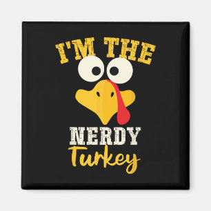 Nerdy Turkey Family Match Erntedank Dinner G Magnet