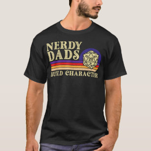 Nerdy Väter bauen Charakter - Rpg Brettspiel T-Shirt