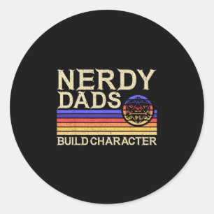 Nerdy-Vater-RPG-Gaming-D20-Tabletop-Spiele-Lustige Runder Aufkleber