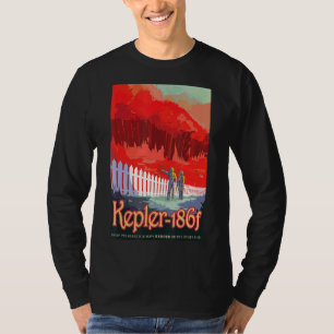 Nerdy Vintag Kepler 186f Grass Redder Space Scien T-Shirt