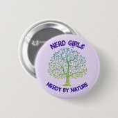 Nerdy von Natur aus Knopf Button (Vorne & Hinten)