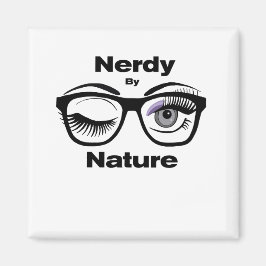 Nerdy von Nature Funny Geek Design mit Brille Magnet