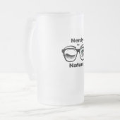 Nerdy von Nature Funny Geek Design mit Brille Mattglas Bierglas (Vorderseite Links)