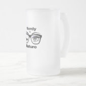 Nerdy von Nature Funny Geek Design mit Brille Mattglas Bierglas (VorderseiteRechts)