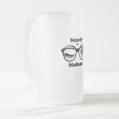 Nerdy von Nature Funny Geek Design mit Brille Mattglas Bierglas (Vorderseite Links)