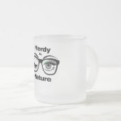 Nerdy von Nature Funny Geek Design mit Brille Mattglastasse (VorderseiteRechts)