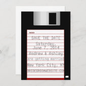Nerdy Wedding Save the Date Diskette (Vorne/Hinten)