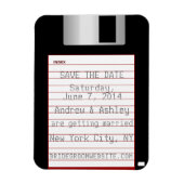 Nerdy Wedding Save the Date Diskette Magnet (Vertikal)
