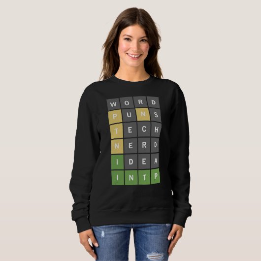 Nerdy Word Puzzle Game für Intp Word-Nerd Sweatshirt (Vorne ganz)