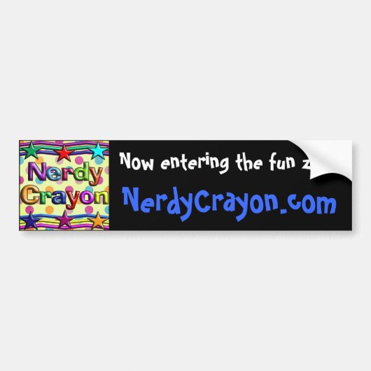 NerdyCrayon.com-Blau-Autoaufkleber Autoaufkleber (Vorne)