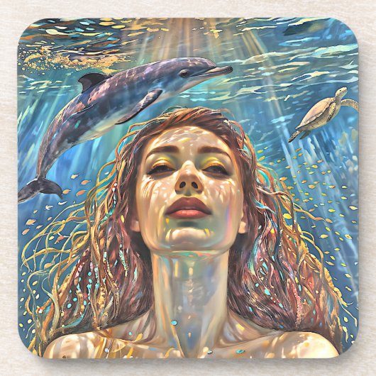 "Nerena" unter dem Wasser Getränkeuntersetzer (Vorderseite)