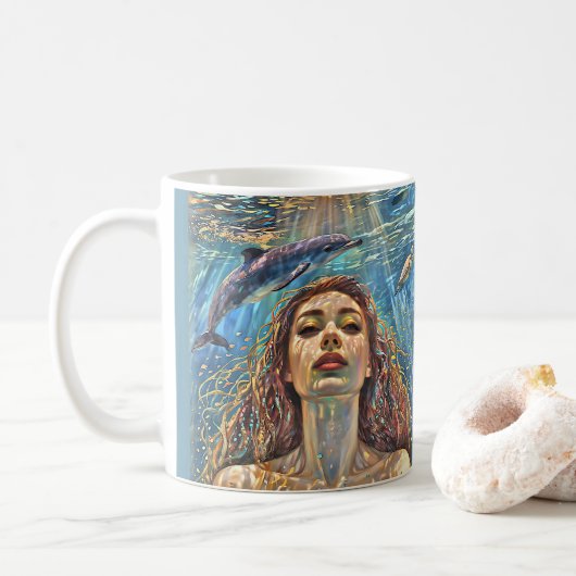 "Nerena" unter dem Wasser Kaffeetasse (Mit Donut)